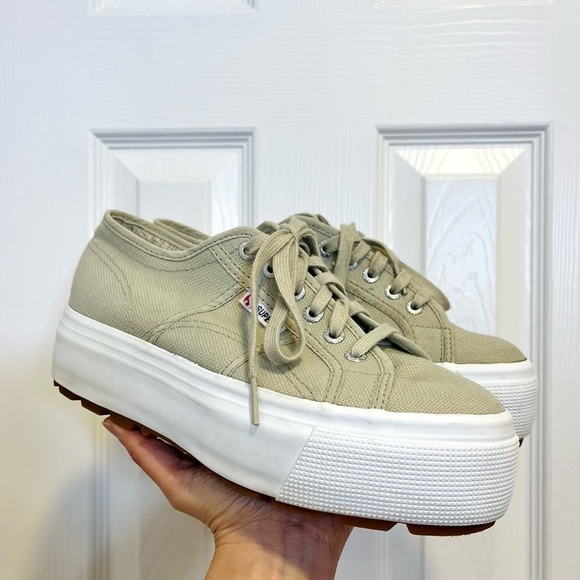 Superga 2790 Tank Agate Grey Platform Sneakers Size 9 - Picture 2 of 6